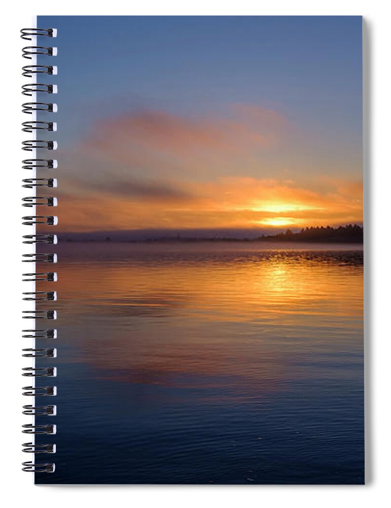 Sunset Spiral Notebook featuring the photograph Bay Point Oregon Sunset by Tony Locke