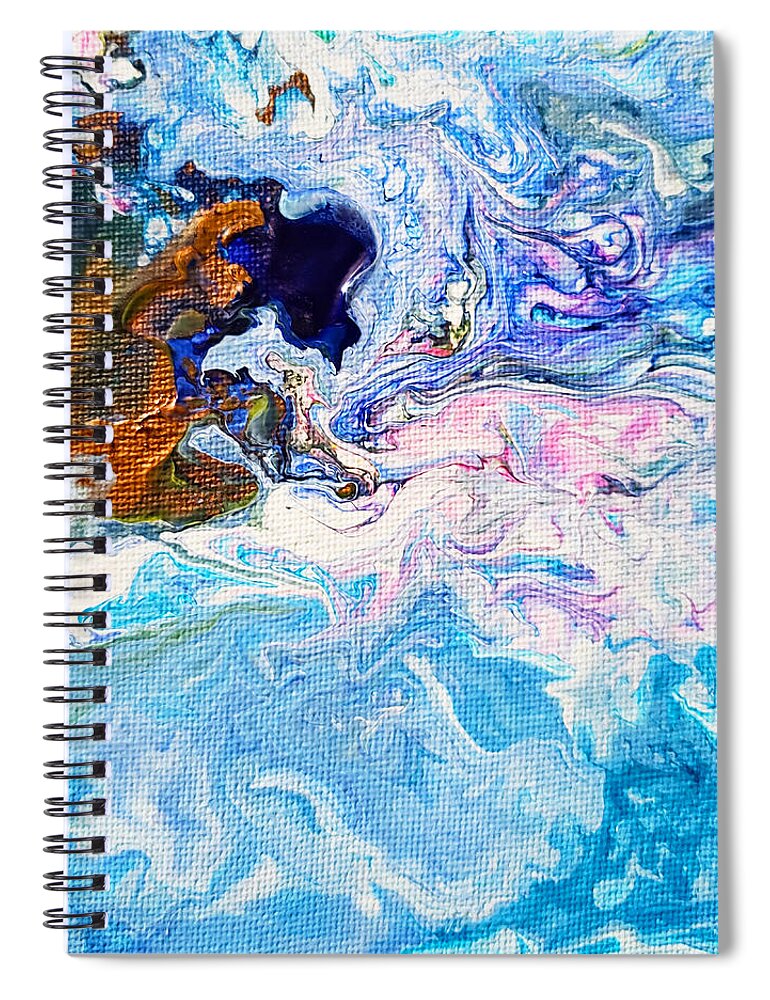 Abstract Spiral Notebook featuring the painting Bayou by Christine Bolden