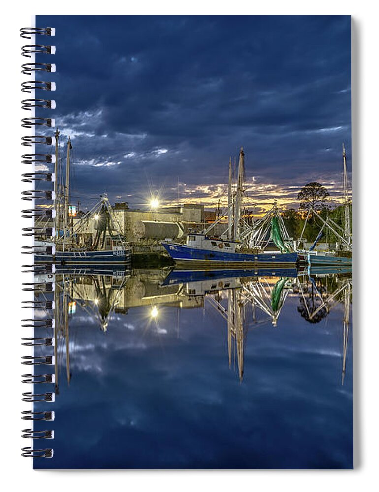 Bayou Spiral Notebook featuring the photograph Bayou Dusk 1, 4/18/21 by Brad Boland