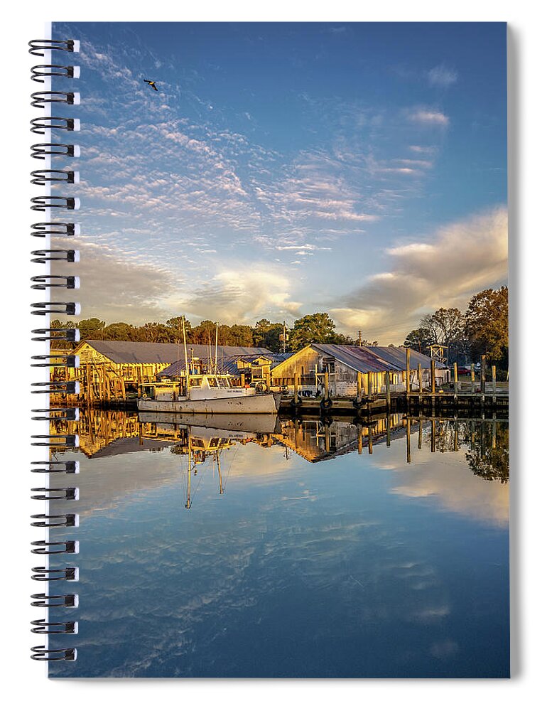 Bayou Spiral Notebook featuring the photograph Bayou Morning 3, 12/23/20 by Brad Boland