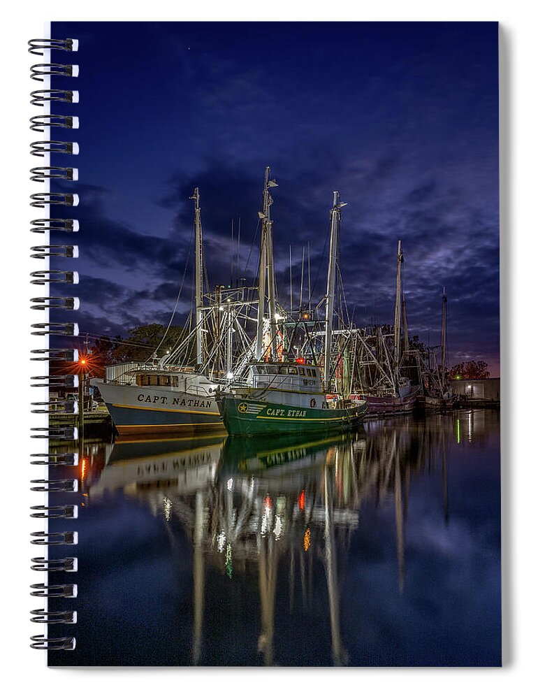 Bayou Spiral Notebook featuring the photograph Bayou Nights, 11/8/20 by Brad Boland