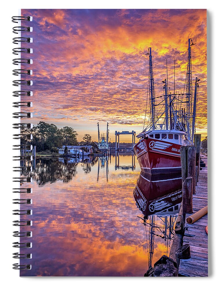 Bayou Spiral Notebook featuring the photograph Bayou Sunrise, 10/2/21 by Brad Boland