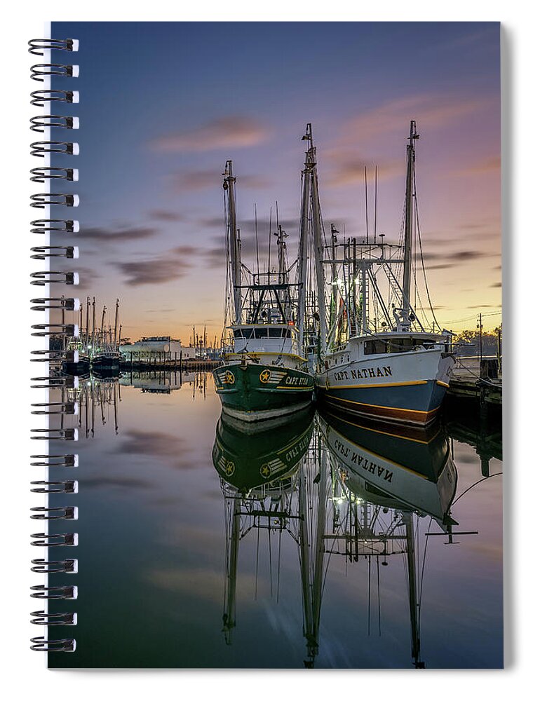 Sunrise Spiral Notebook featuring the photograph Bayou Sunrise, 12/23/20 by Brad Boland