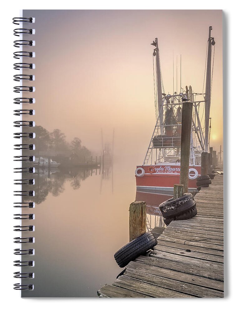 Bayou Spiral Notebook featuring the photograph Bayou Sunrise 2, 4/7/21 by Brad Boland