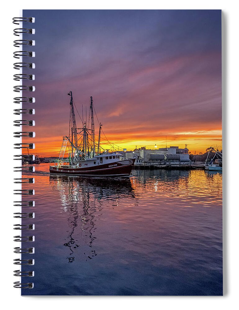 Bayou Spiral Notebook featuring the photograph Bayou Sunset 2, 11/5/20 by Brad Boland