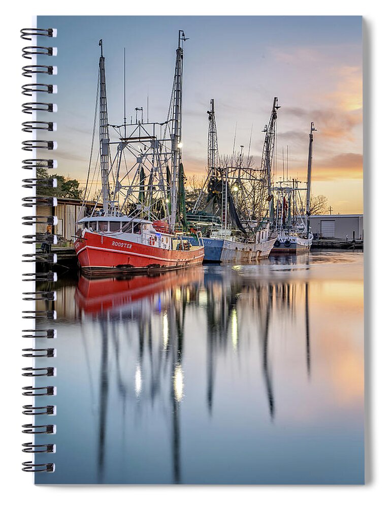 Bayou Spiral Notebook featuring the photograph Bayou Sunset, 3/9/21 by Brad Boland
