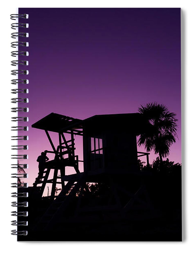 Sunset Spiral Notebook featuring the photograph Baywatch fantasy sunset Mexican Restaurant Decoration by Josu Ozkaritz