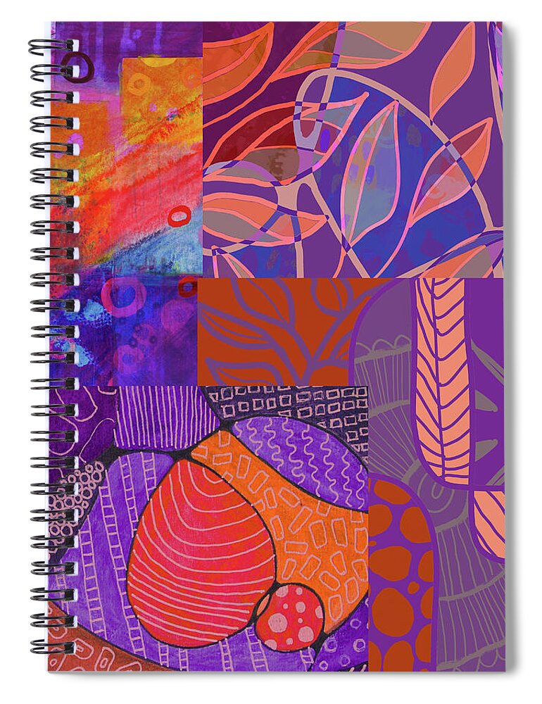 Bold Spiral Notebook featuring the mixed media Be Bold 22 by Nancy Merkle