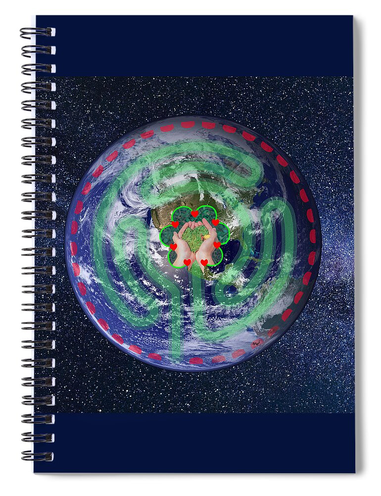 Contemplative Spiral Notebook featuring the digital art Be the Salt of the Earth - Possibilities - Eco Art - Spiritual Art by Bill Ressl