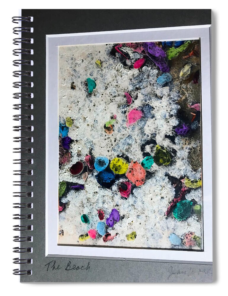Sea Shells Spiral Notebook featuring the photograph Beach Foam by Jean Wolfrum