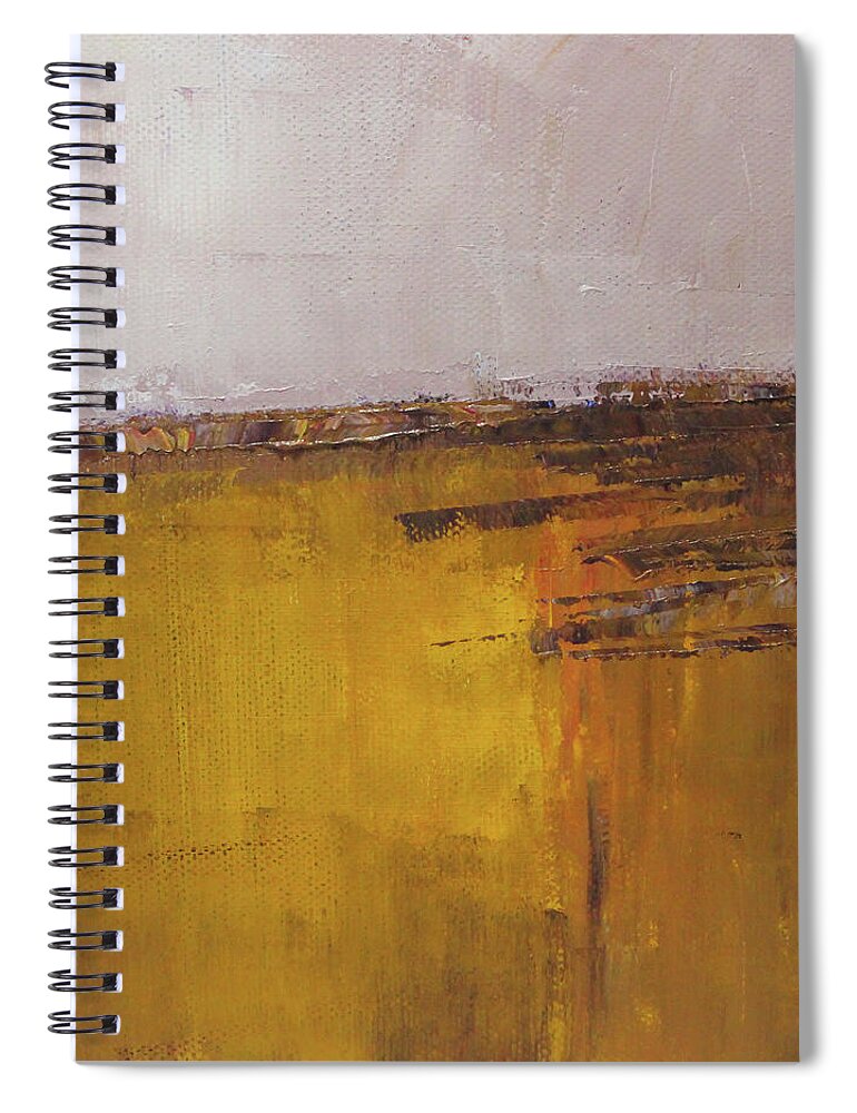 Beach Morning Spiral Notebook featuring the painting Beach Morning Abstract by Nancy Merkle
