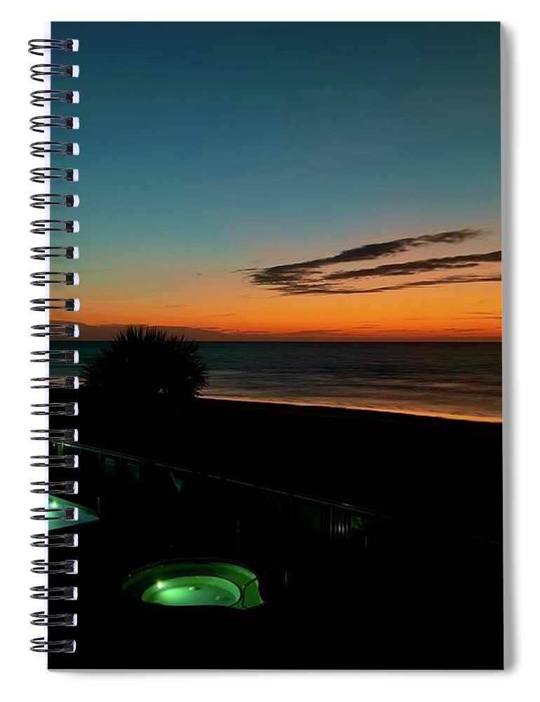  Spiral Notebook featuring the photograph Beach pool by Meta Gatschenberger