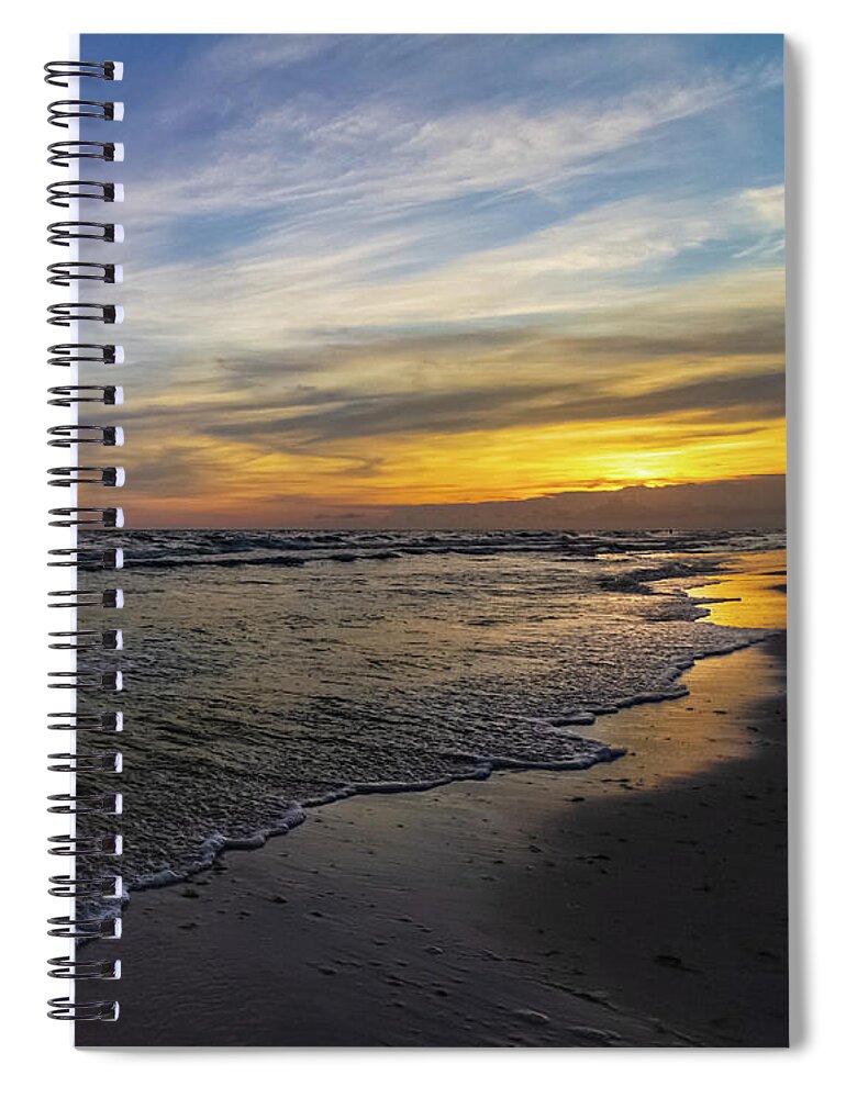 Sunset Spiral Notebook featuring the photograph Beach Sunset by David Beechum