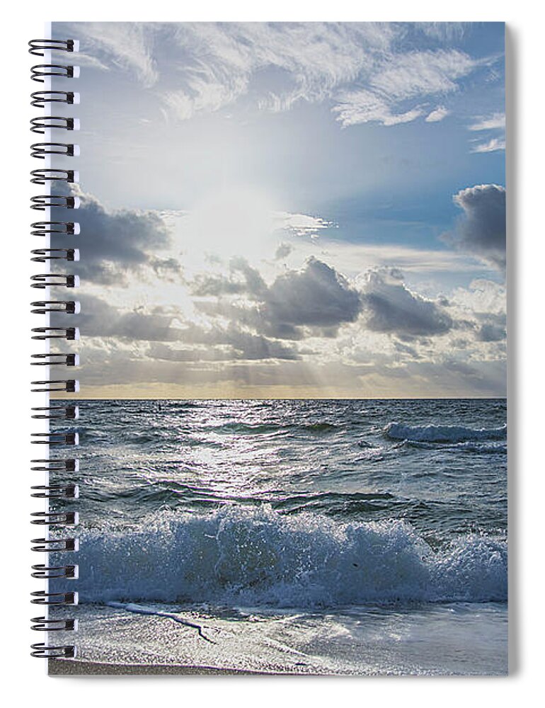4946 Spiral Notebook featuring the photograph Beach View by FineArtRoyal Joshua Mimbs