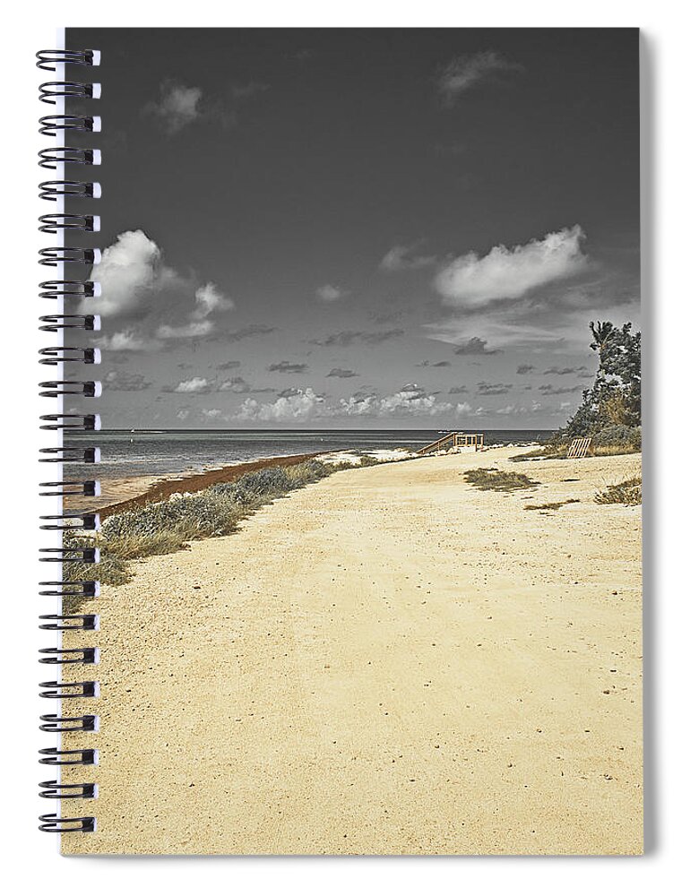 Beach Spiral Notebook featuring the photograph Beach Without Blue by Portia Olaughlin