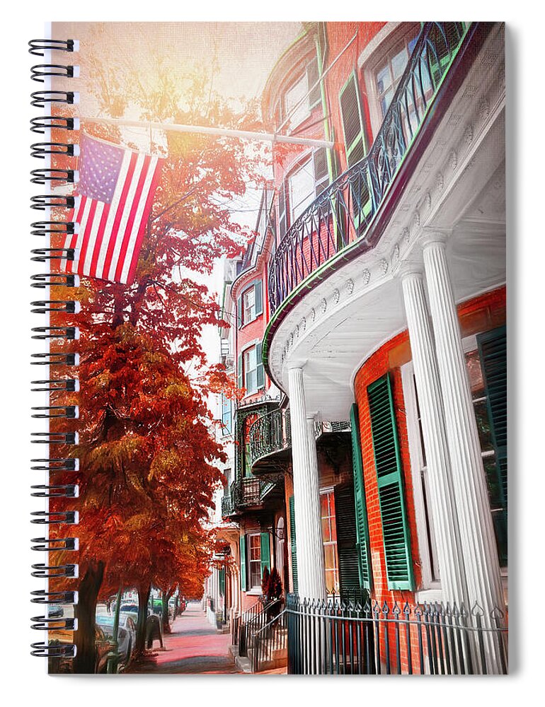 Boston Spiral Notebook featuring the photograph Beacon Hill Boston Massachusetts by Carol Japp