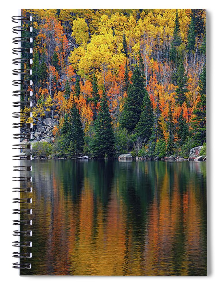 Jon Burch Spiral Notebook featuring the photograph Bear Lake Autumn Reflections by Jon Burch Photography