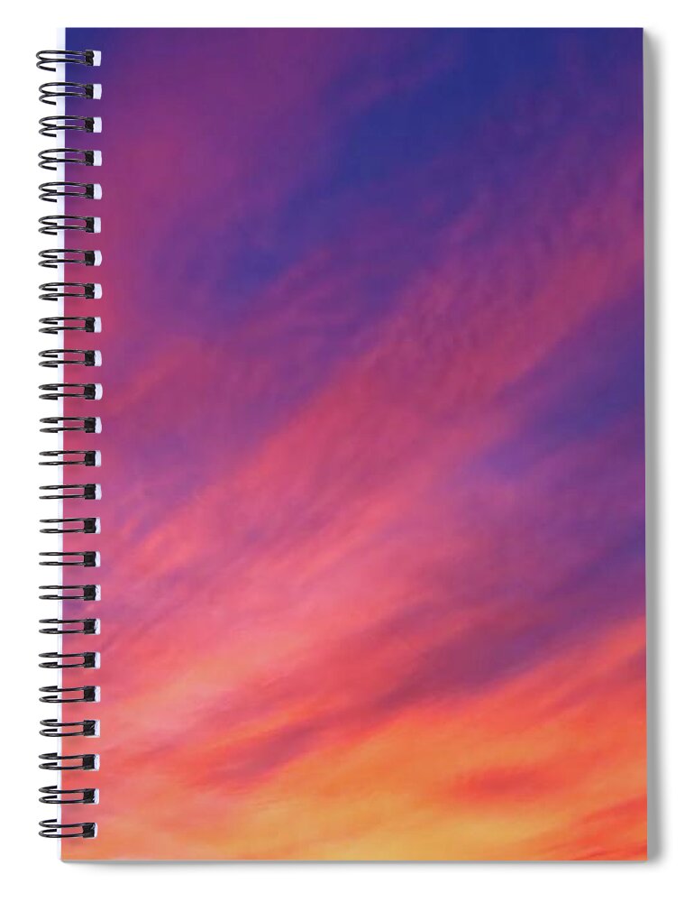 Radiant Spiral Notebook featuring the photograph Beautiful Arizona Sunset Rays by Judy Kennedy