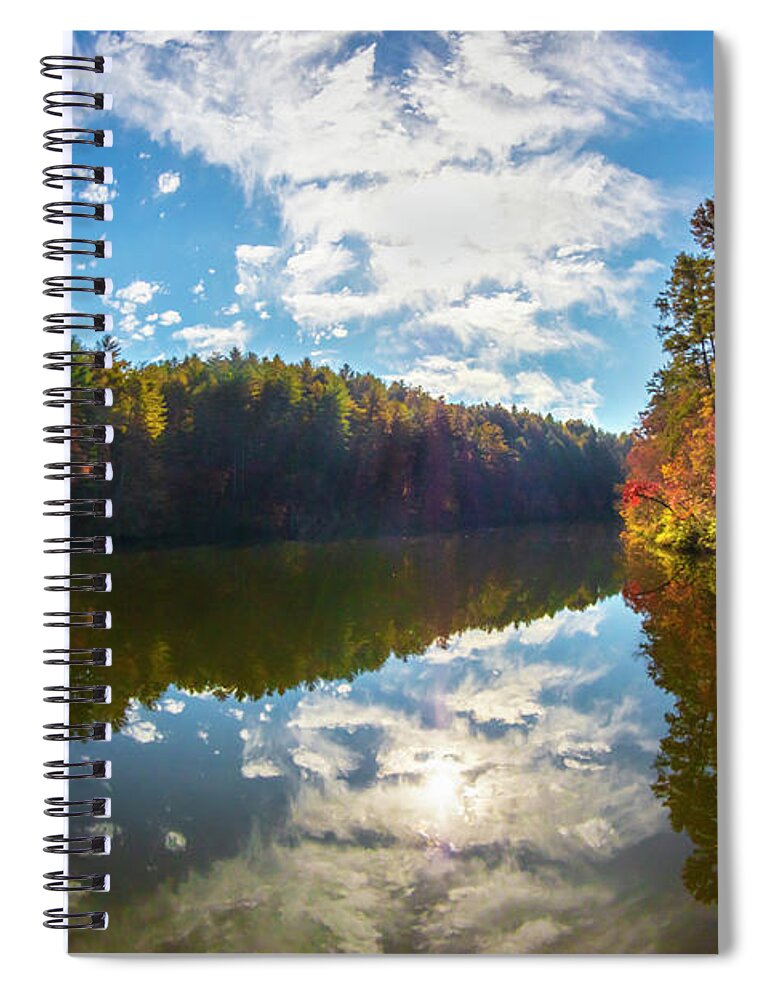 Carolina Spiral Notebook featuring the photograph Beautiful Reflections at the Lake by Debra and Dave Vanderlaan