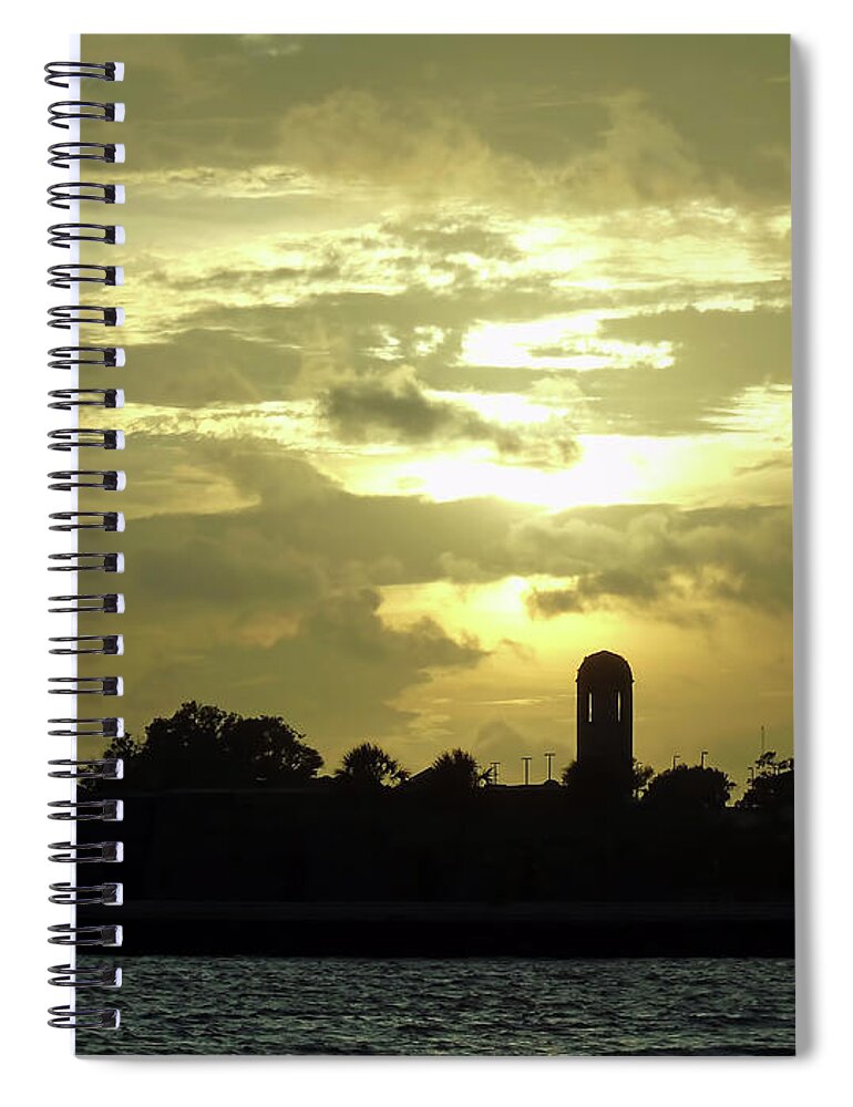St Augustine Spiral Notebook featuring the photograph Beautiful Sunset At The Castillo by D Hackett