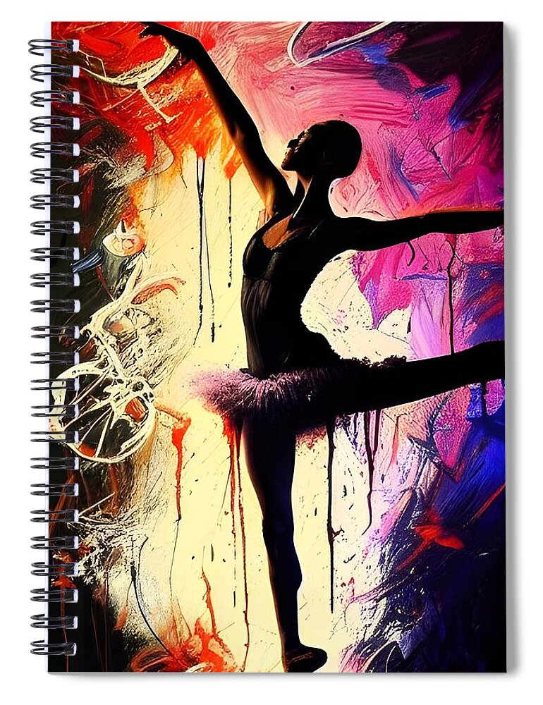 Digital Spiral Notebook featuring the digital art Beauty in Dance by Beverly Read