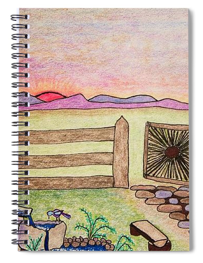 Beauty Spiral Notebook featuring the drawing Beauty In Humility by Karen Nice-Webb