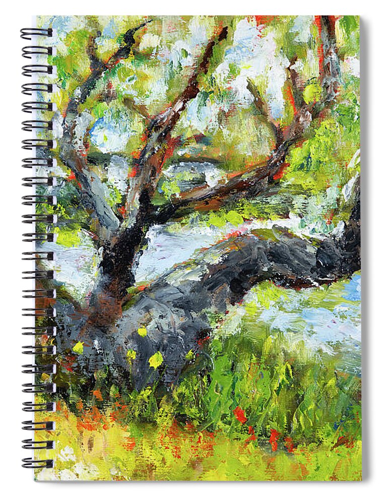 Ona Beach Spiral Notebook featuring the painting Beaver Creek at Ona Beach by Mike Bergen