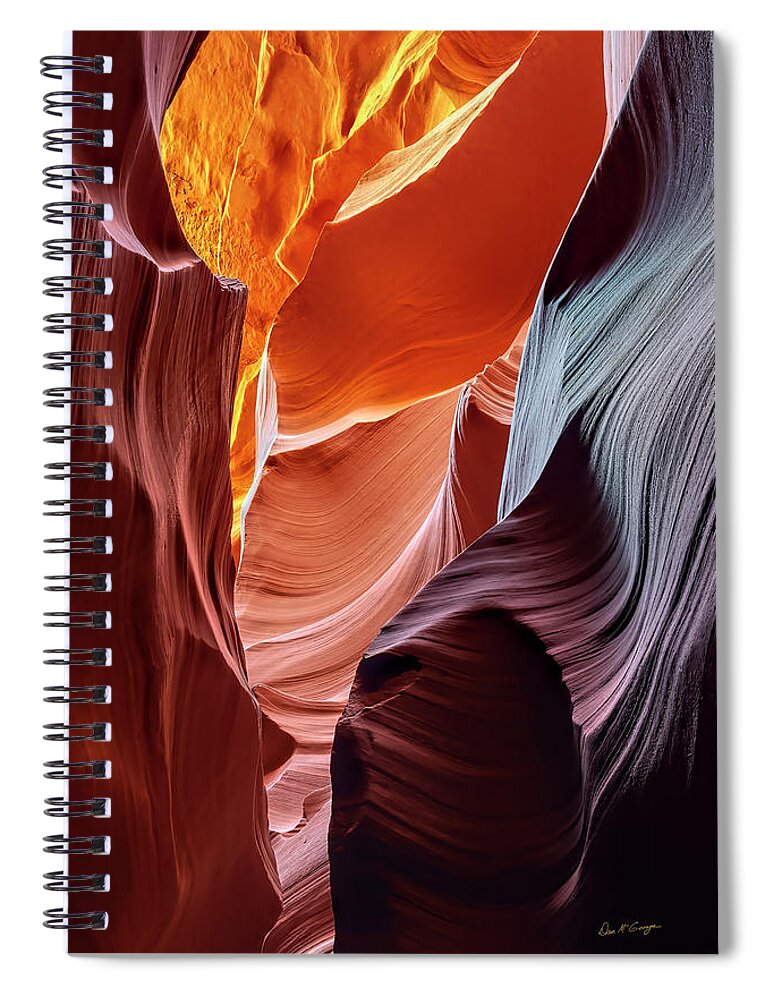 Antelope Canyon Spiral Notebook featuring the photograph Beckoning by Dan McGeorge