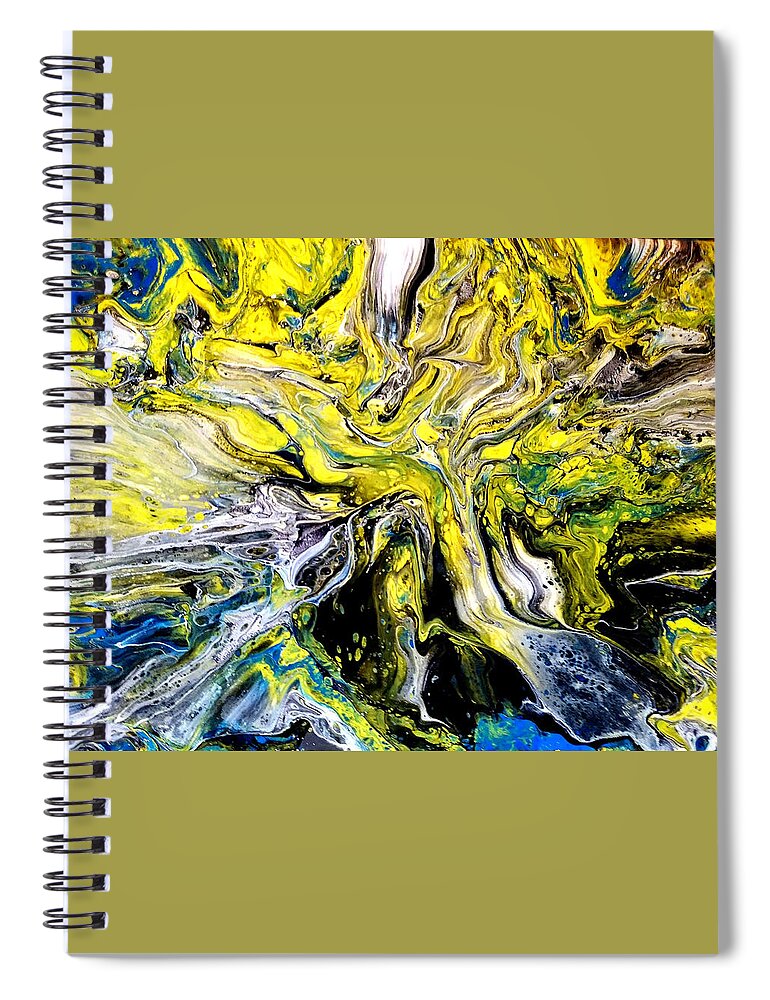  Spiral Notebook featuring the painting Befouled by Rein Nomm