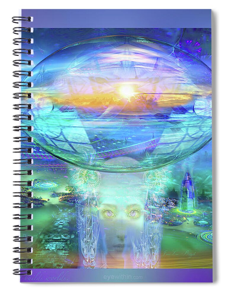 Jean-luc Bozzoli Spiral Notebook featuring the digital art Being Change by Jean-Luc Bozzoli