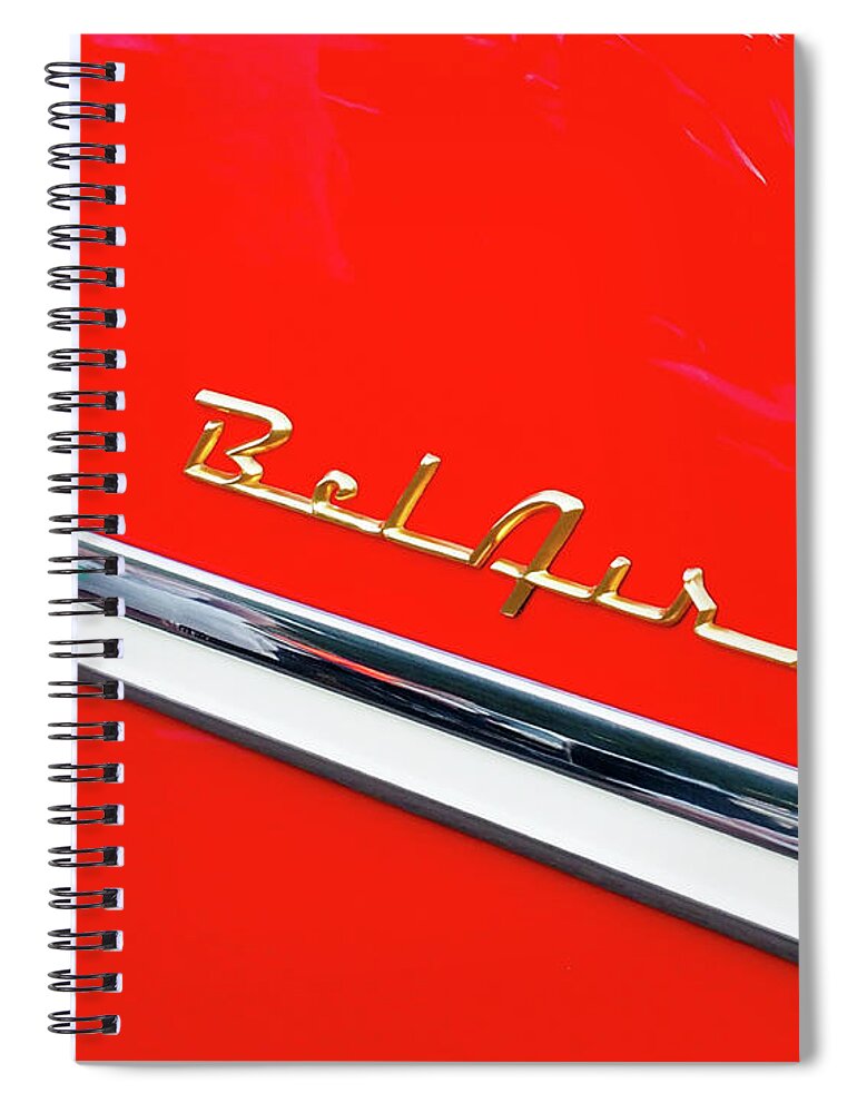 Bel Air Spiral Notebook featuring the photograph Bel Air Chevrolet Emblem by James C Richardson