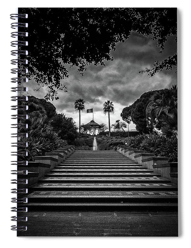 Catania Spiral Notebook featuring the photograph Bellini Garden Park in Catania, Sicily by Monroe Payne