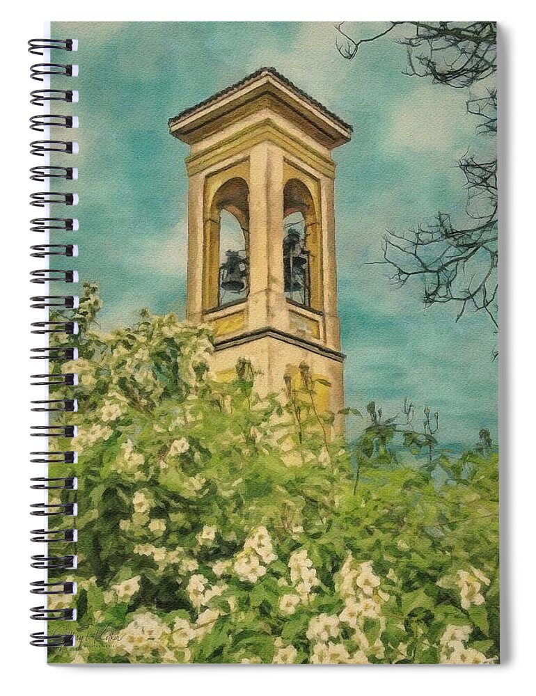 Bell Spiral Notebook featuring the painting Bells of the Angels by Jeffrey Kolker