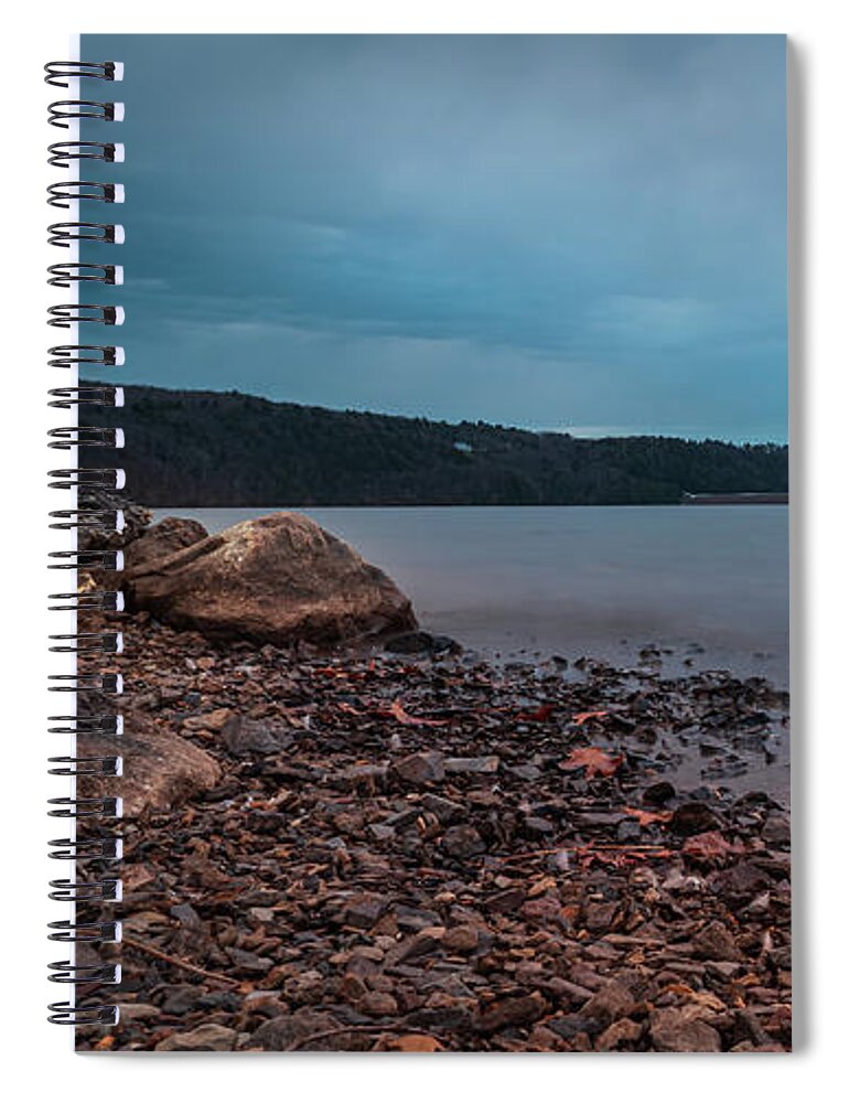 Beltzville Spiral Notebook featuring the photograph Beltzville Lake Rocky Shores by Jason Fink