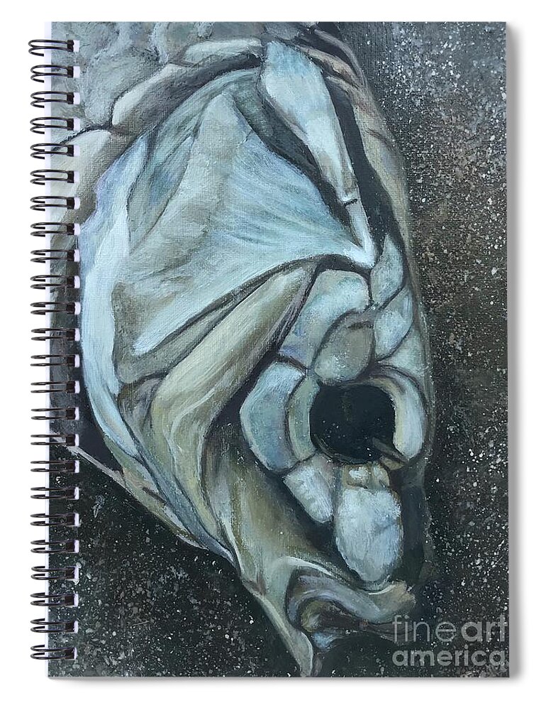 Fish Spiral Notebook featuring the painting Bennett Beach by M Bellavia