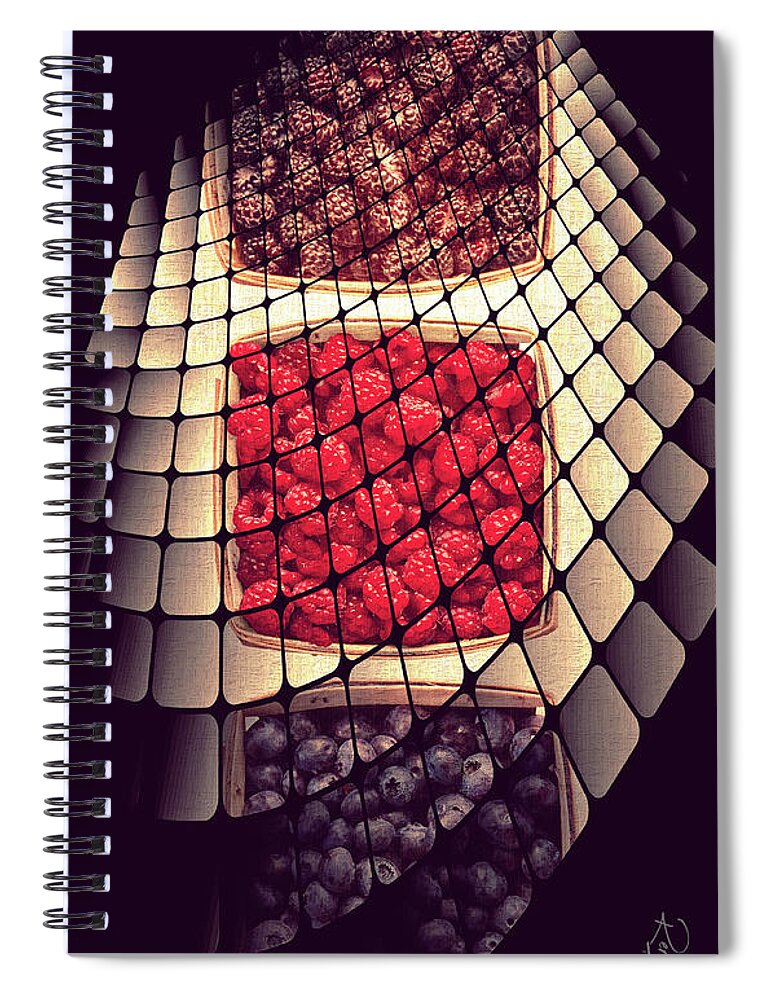Berries Spiral Notebook featuring the photograph Berry Berry Odd by Rene Crystal