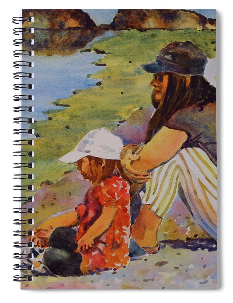 Landscape Spiral Notebook featuring the painting Beside Still Waters by David Gilmore