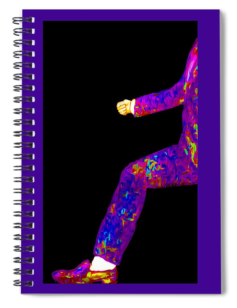 Abstract Spiral Notebook featuring the digital art Best Foot Forward Abstract by Ronald Mills