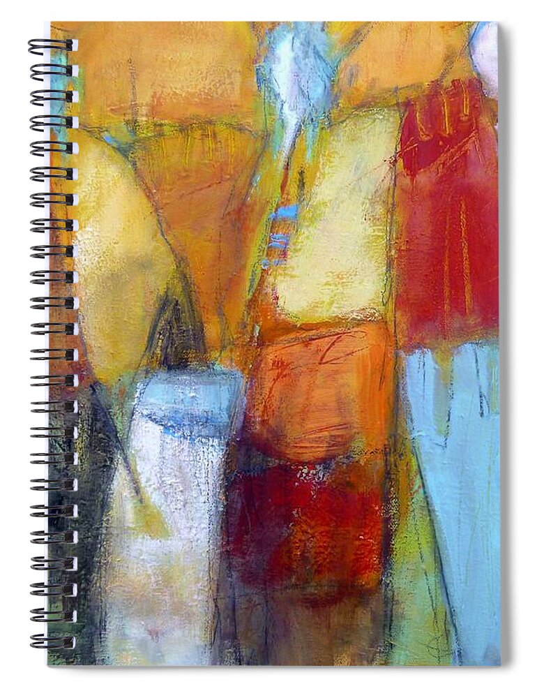 Southwest Series Spiral Notebook featuring the painting Best Warriors by Daniel Hoglund