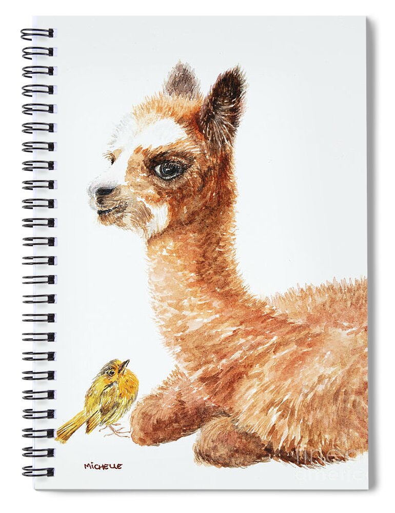 Besties Spiral Notebook featuring the painting Besties by Michelle Constantine