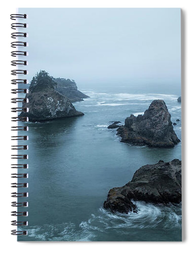 Arch Rock Picnic Area Spiral Notebook featuring the photograph Between Dawn and Sunrise at Arch Rock Picnic Area, No. 2 by Belinda Greb