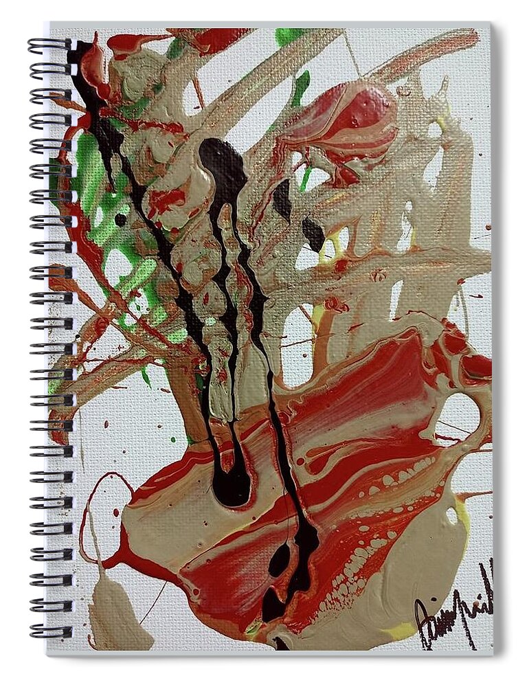 Spiral Notebook featuring the painting Between by Jimmy Williams