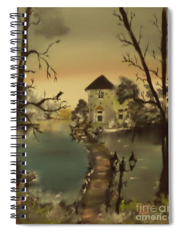 Landscape Spiral Notebook featuring the painting Bewitched Painting # 245 by Donald Northup