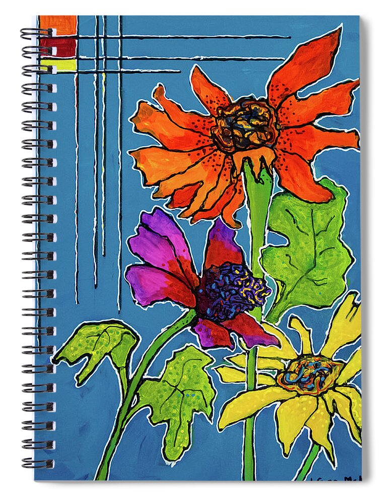 Best Friends Forever Spiral Notebook featuring the painting B.f.f. by Jo-Anne Gazo-McKim