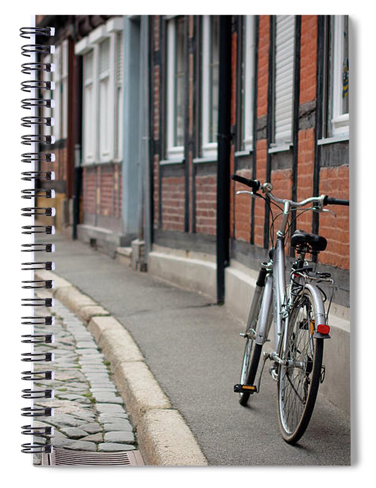 Germany Spiral Notebook featuring the photograph Bicycle in Goslar by Naomi Maya