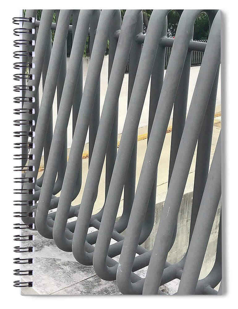 Photograph Spiral Notebook featuring the photograph Bicycles Not Allowed by Richard Wetterauer