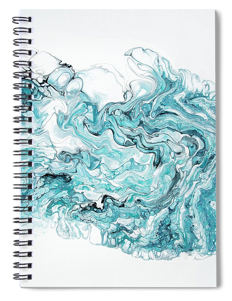 Blue Spiral Notebook featuring the painting Just A Drop by Katrina Nixon