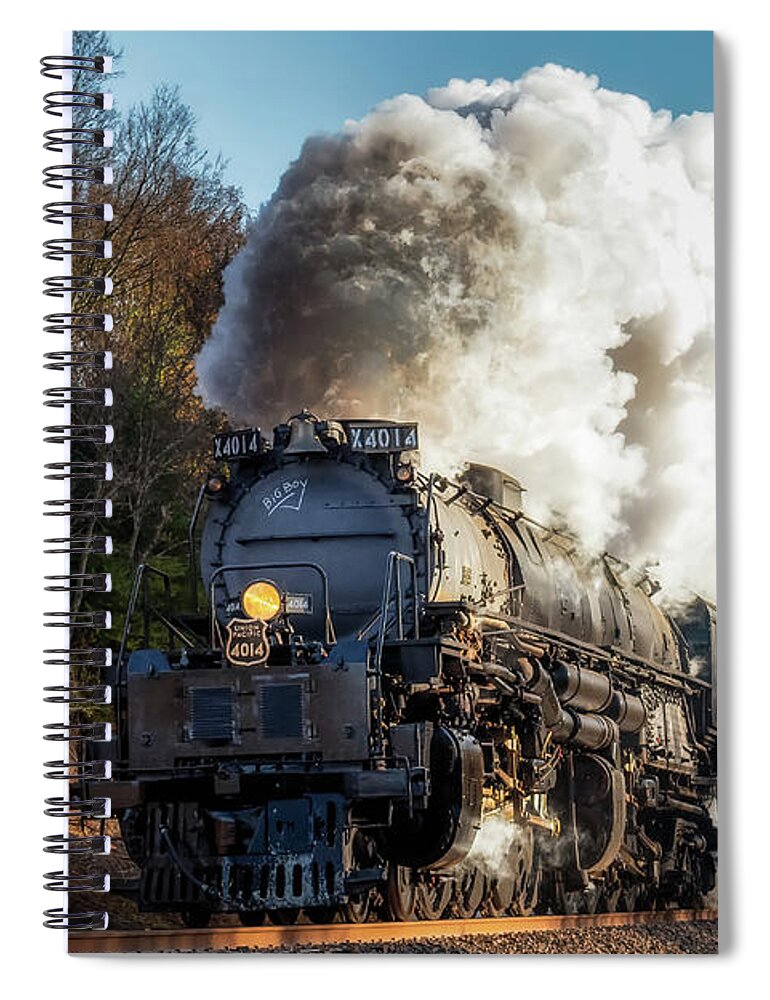 Engine 4014 Spiral Notebook featuring the photograph Big Boy Under Steam by James Barber