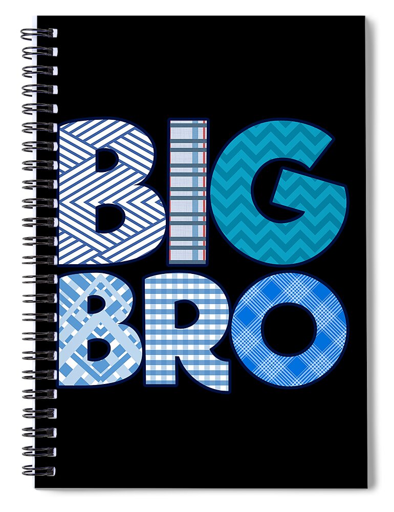 Funny Spiral Notebook featuring the digital art Big Bro Brother by Flippin Sweet Gear
