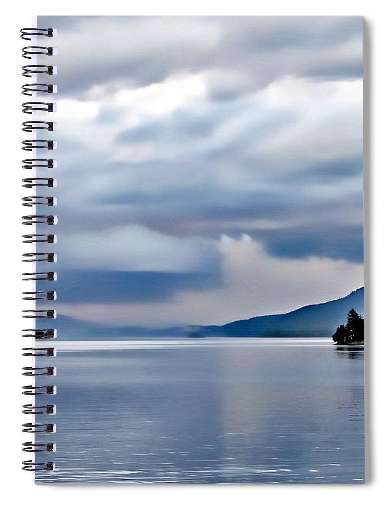 Clouds Spiral Notebook featuring the photograph Big Clouds Over Lake George by Russ Considine